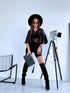 Lace T-shirt "BLACKNESS"